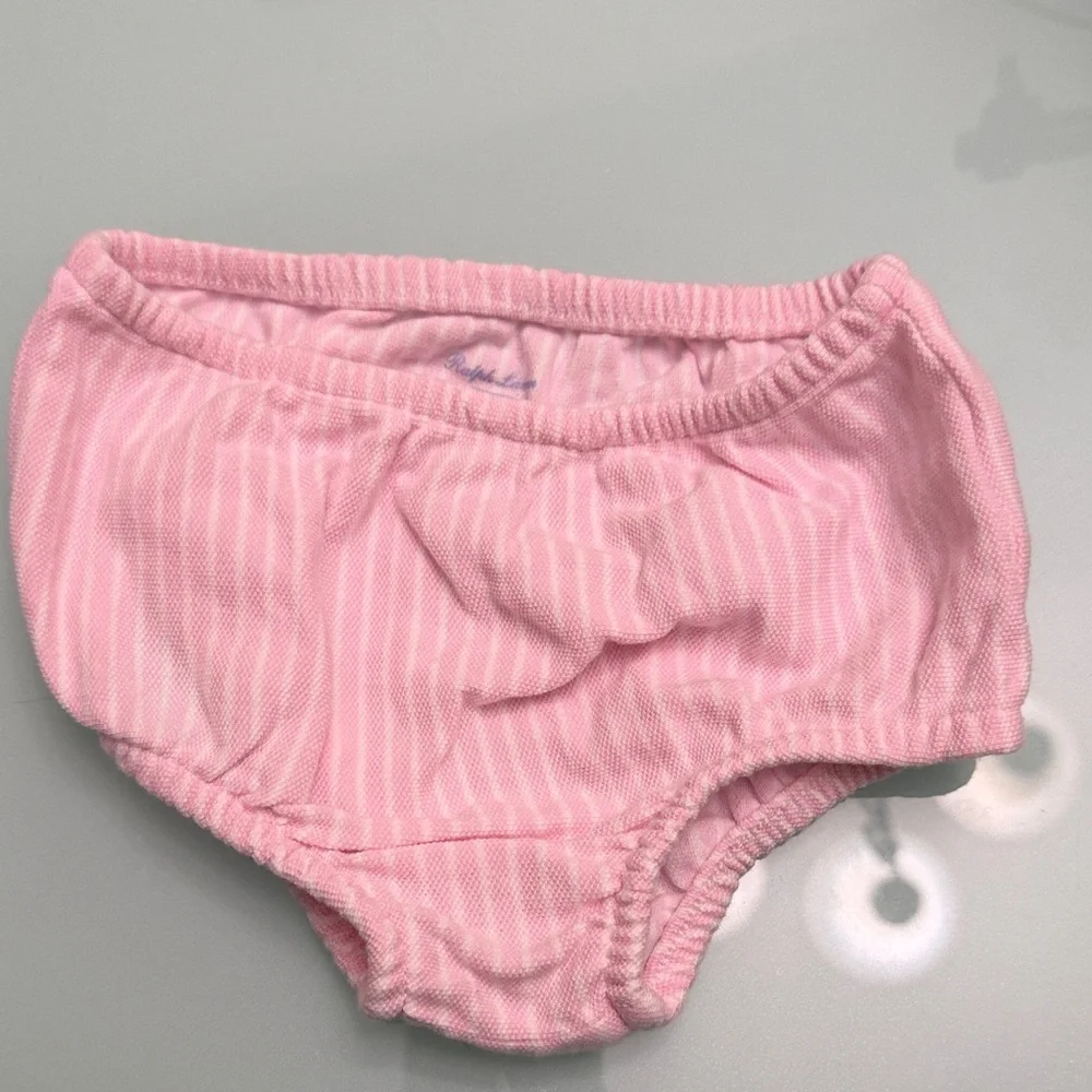 Ralph Lauren Pink Striped Polo Dress with Bloomer